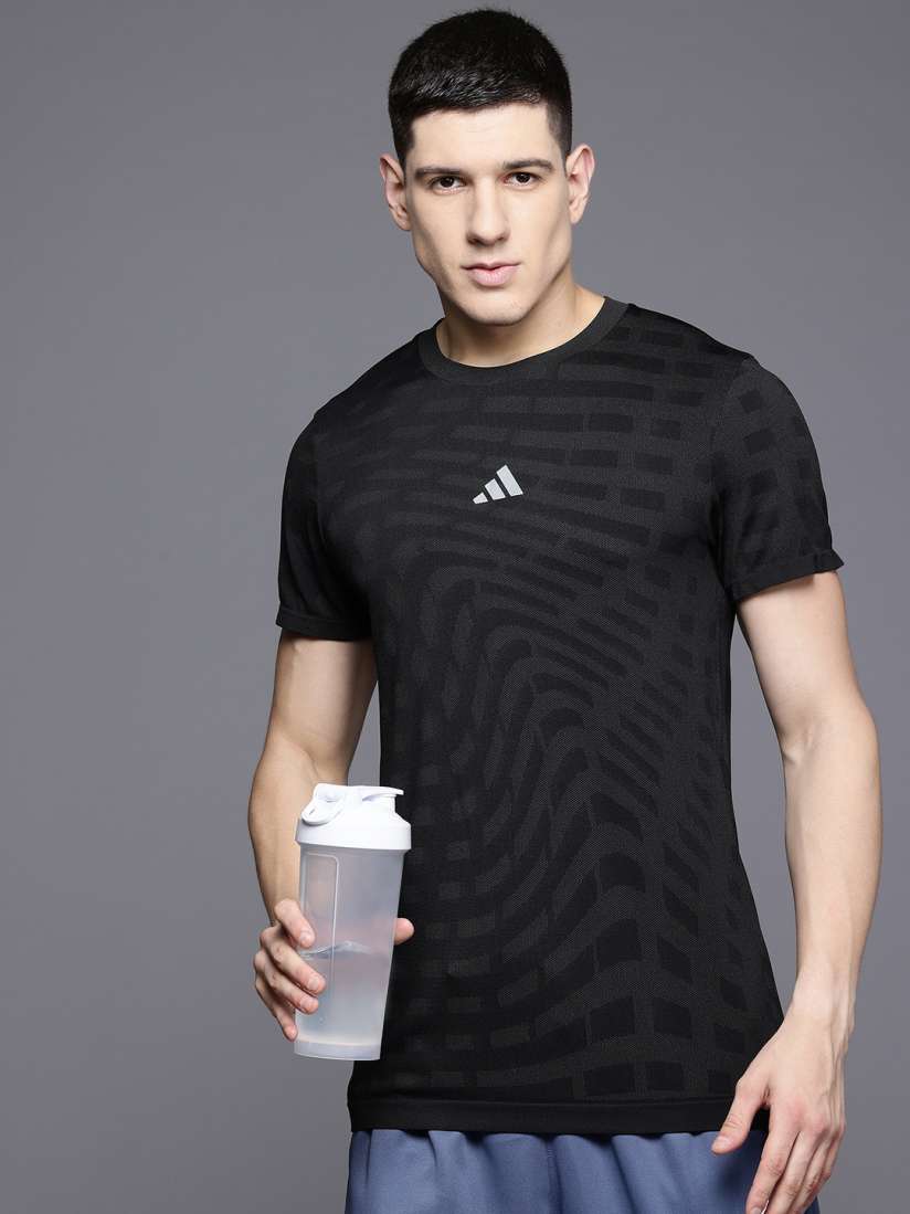 Buy ADIDAS Printed Seamless Gym T shirt Tshirts for Men 30381112 Myntra