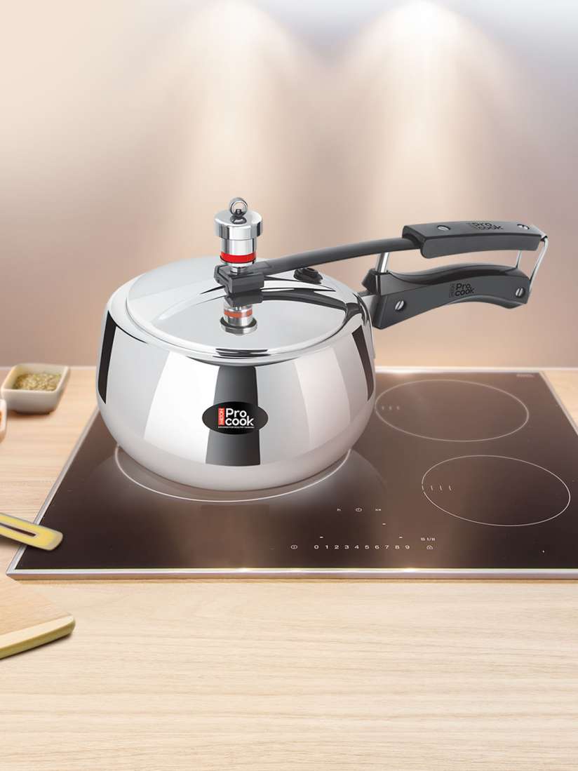 Buy Milton Triply Stainless Steel Induction Curve Pressure Cooker With Inner Lid 2 L Silver Pressure Cooker for Unisex 30386569 Myntra