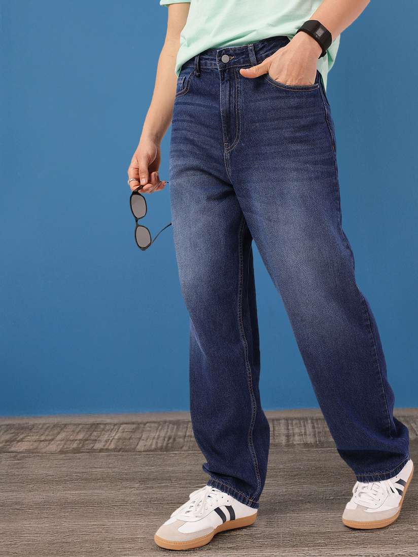 Baggy Jeans Amazon Jeans For Boys Men Contrast Piping Baggy Fit