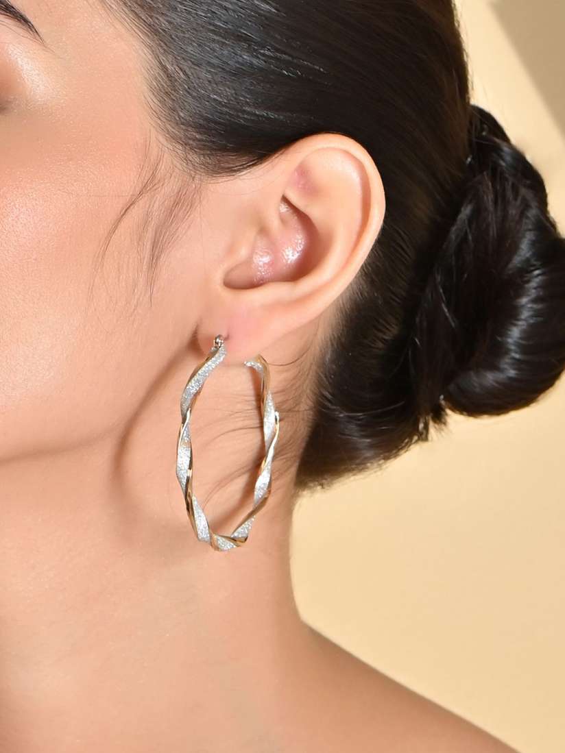 Buy ToniQ Gold Plated Circular Hoop Earrings Earrings for Women 30398794 Myntra