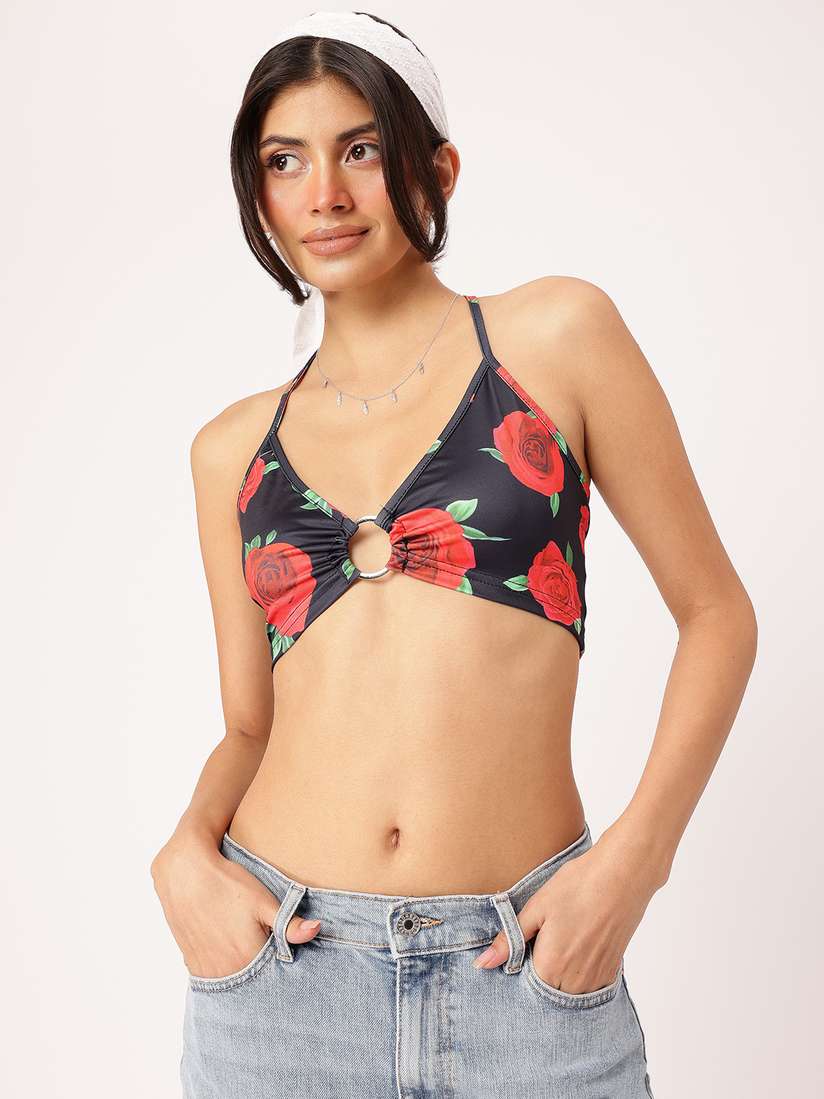 floral print bralette