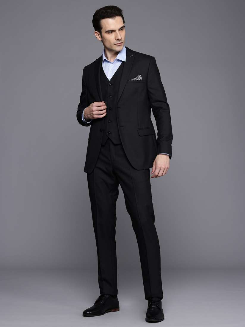 Buy Theme Men 3 Piece Checked Slim Fit Suit Suits for Men 30421965 Myntra