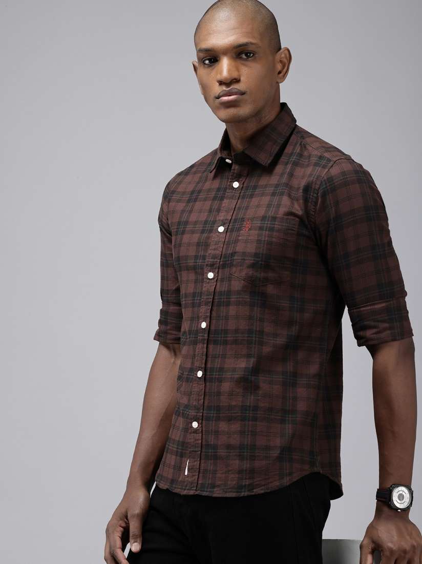 Us polo checked shirts on sale