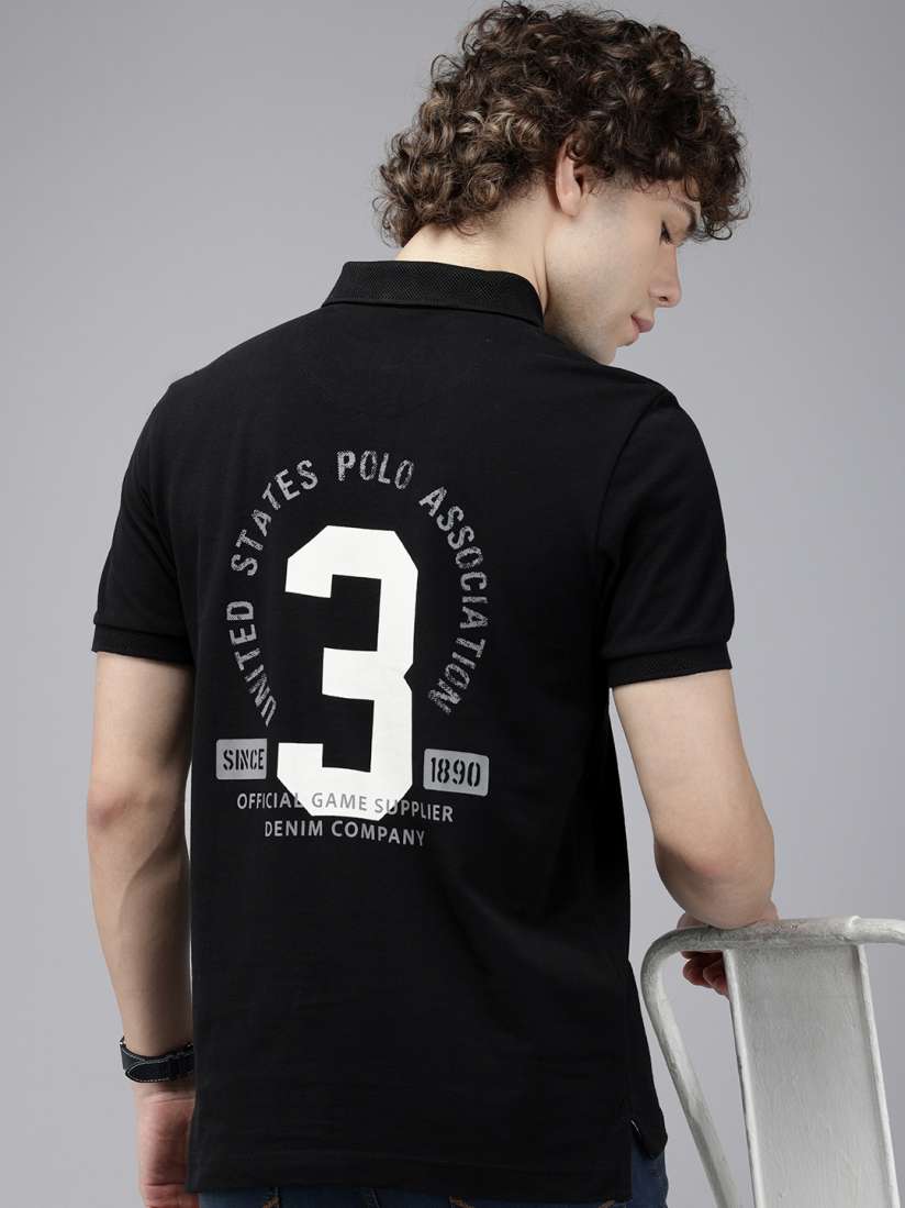 Buy U.S. Polo Assn. Denim Co. Varsity Printed Polo Collar Pure Cotton Slim Fit T shirt Tshirts for Men 30426872 Myntra