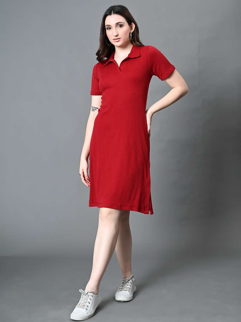 Womens red t shirt dress on sale