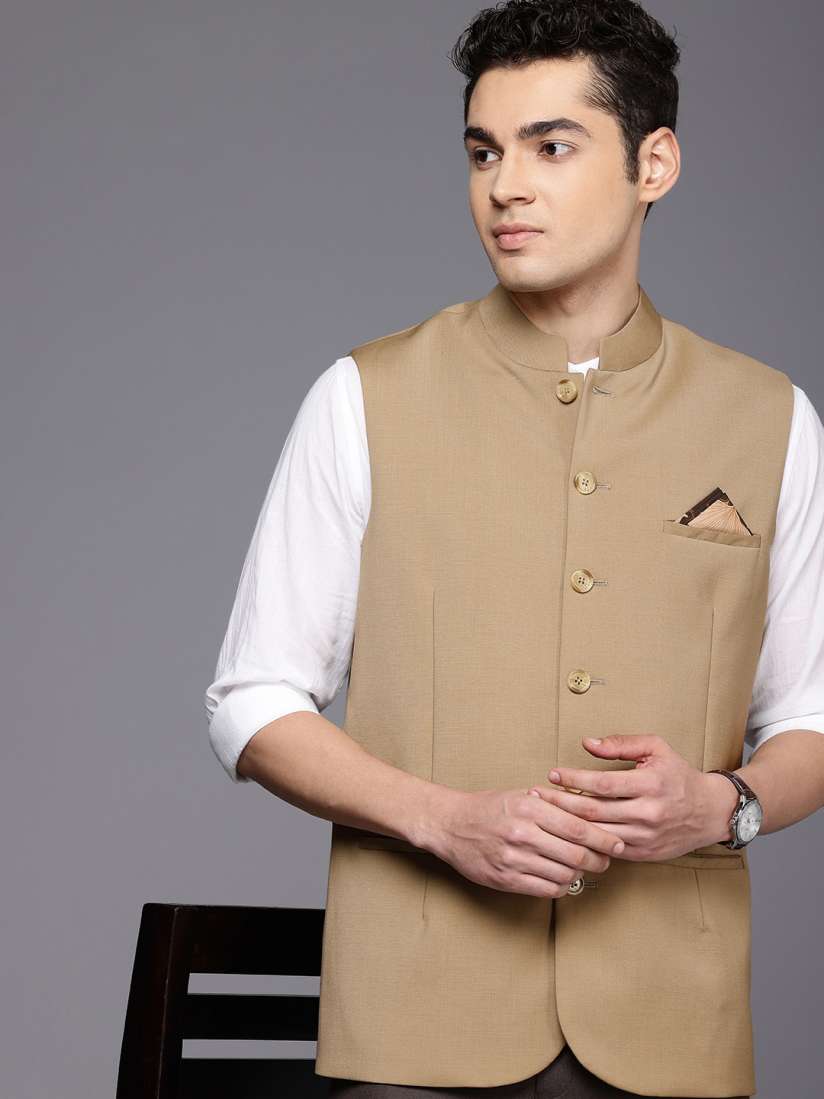 Buy Theme Regular Fit Pure Wool Nehru Jacket Nehru Jackets for Men 30479216 Myntra