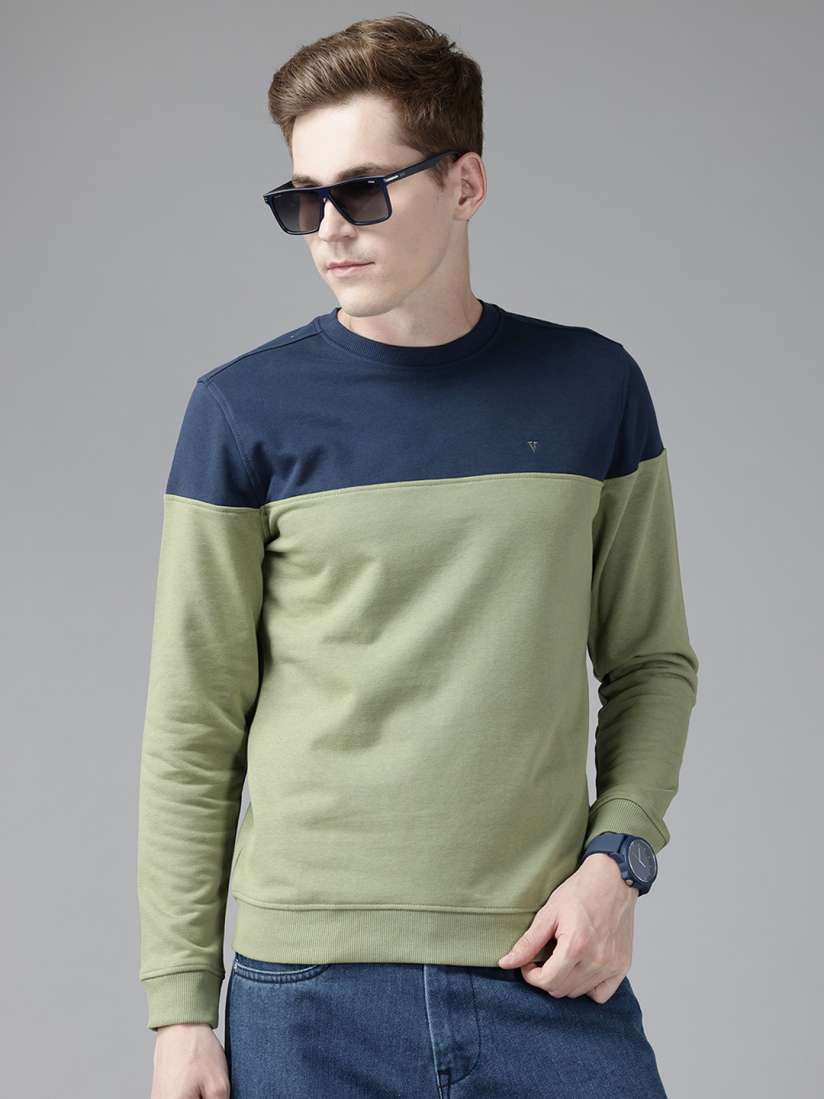 Buy Van Heusen Sport Long Sleeves Colourblocked Sweatshirt Sweatshirts for Men 30518762 Myntra