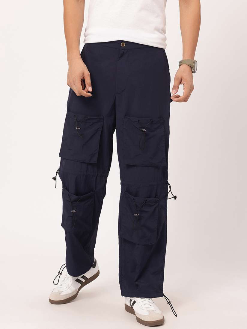 Kook N Keech Men Grunge Utility Parachute Cargo Pants(36) by Myntra