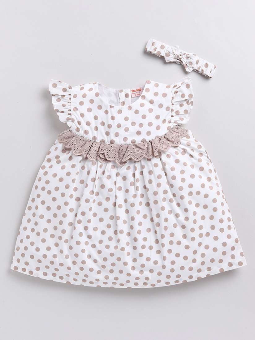 Baby frock with hair band 2025