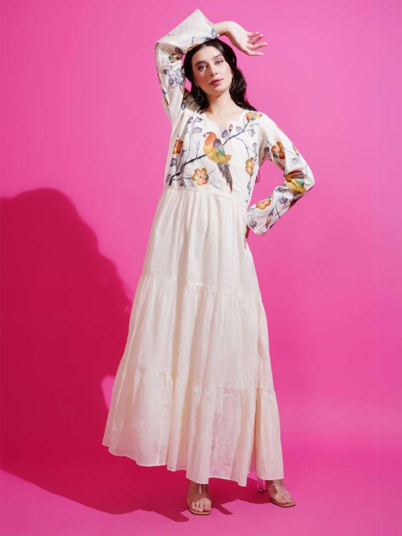 Buy Boholyfe Women Embroidered Floral Cotton Maxi Dress Dresses for Women 30605651 Myntra