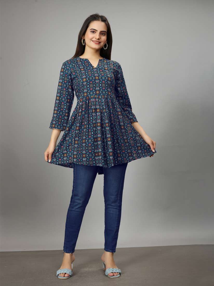 Buy SARRAS Printed A Line Short Kurti Kurtis for Women 30618706 Myntra