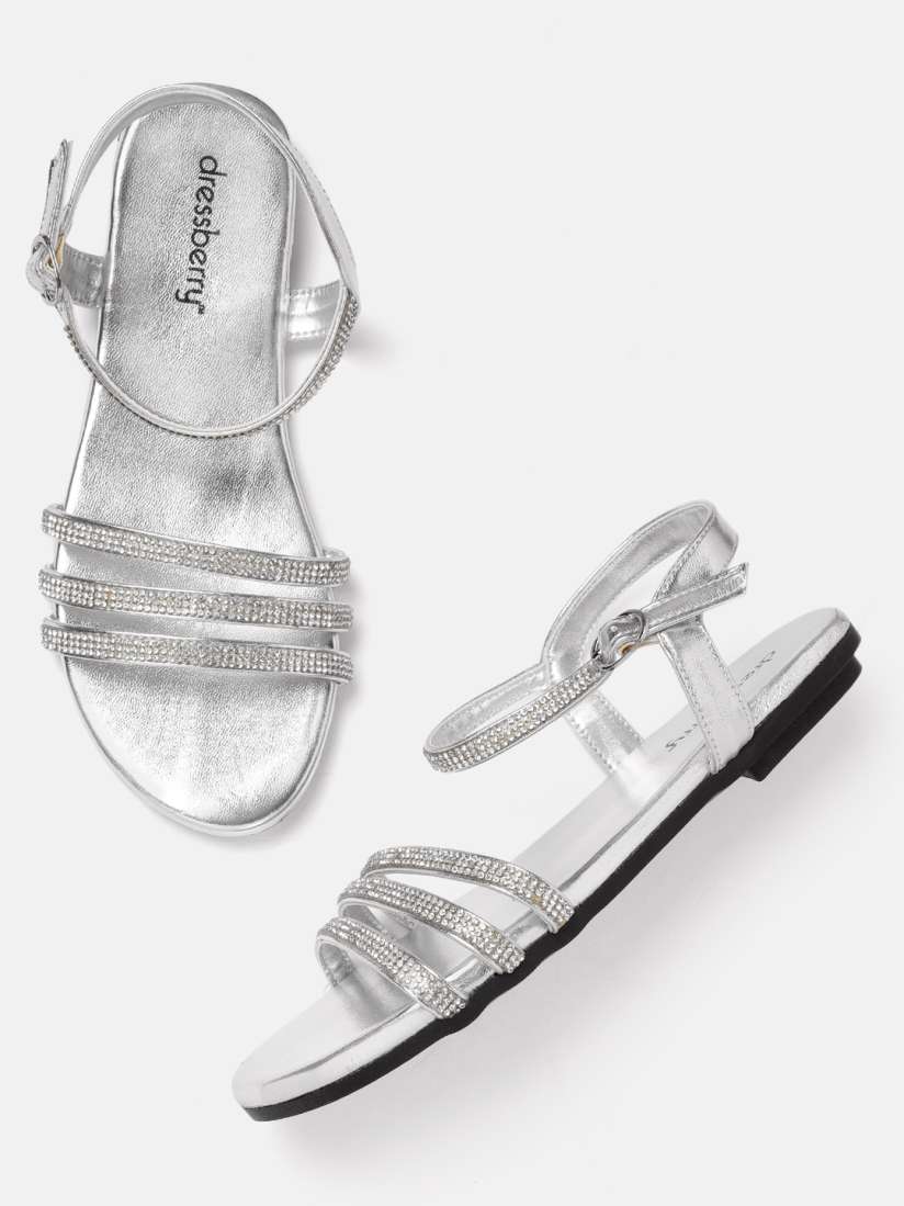 Buy DressBerry Women Open Toe Flats with Western Embellishment Flats for Women 30646298 Myntra