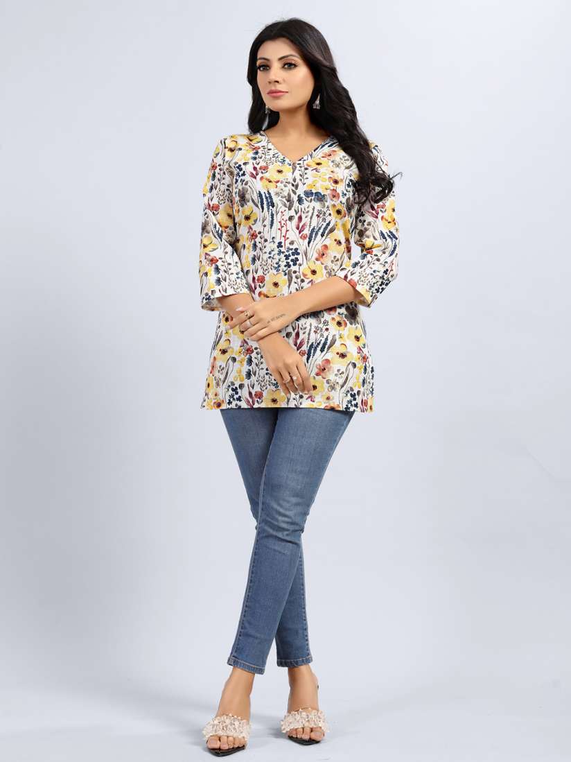 Myntra floral kurtis top