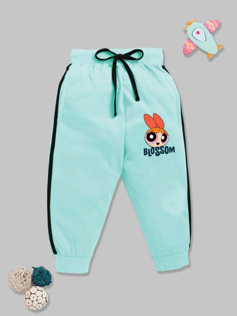 Buy YK X Minute Mirth Girls Powerpuff Girls Printed Pure Cotton Joggers Track Pants for Girls 30670838 Myntra