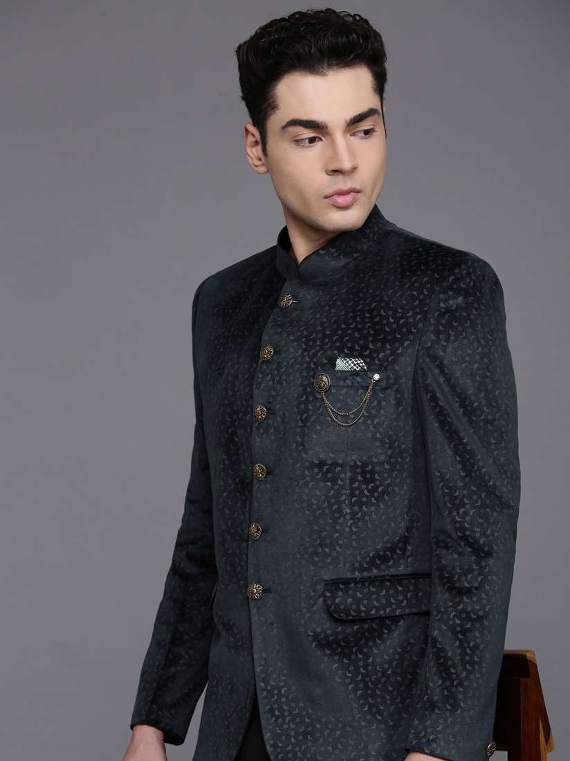 Buy Manu Self Designed Velvet Ethnic Blazer Blazers for Men 30681962 Myntra