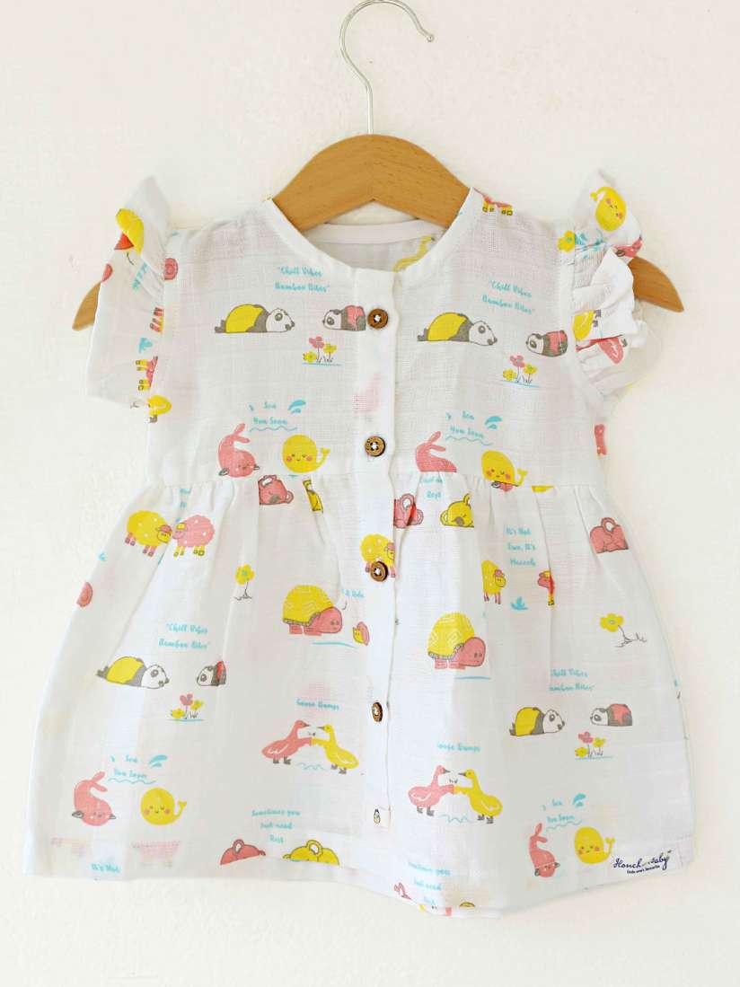 Buy Honcho Baby Girls Cotton Printed Fit and Flare Dress Dresses for Girls 30694876 Myntra