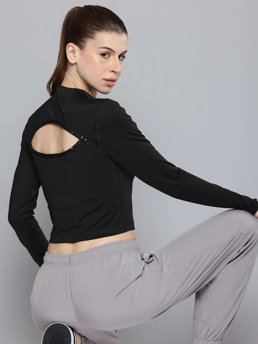 Buy Puma INTERGALACTIC DryCell Long Sleeve Cut Out Training Crop Top Tops for Women 30714058 Myntra