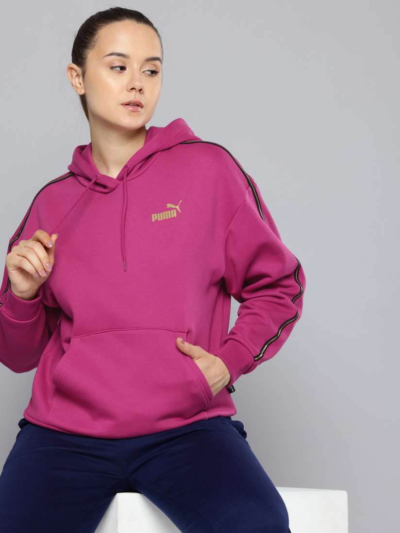 Buy Puma Tape Minimal Gold Warmcell Comfort Fit Hooded Sweatshirt Sweatshirts for Women 30714076 Myntra