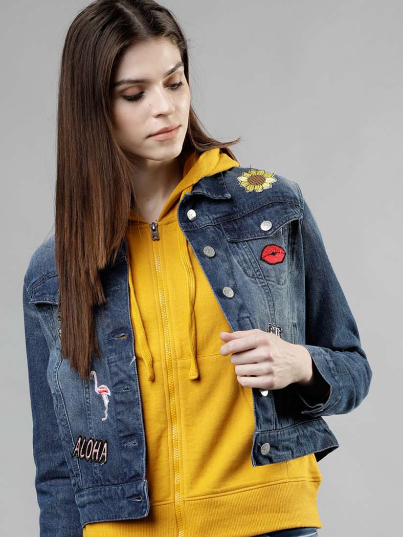 Myntra denim jacket for women new arrivals