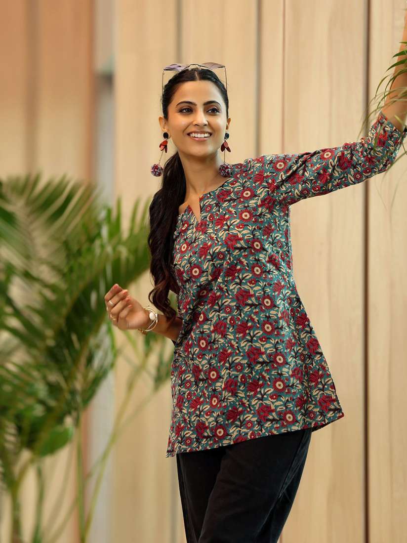 Buy Libas Floral Printed Pure Cotton Kurti Kurtis for Women 30769755 Myntra
