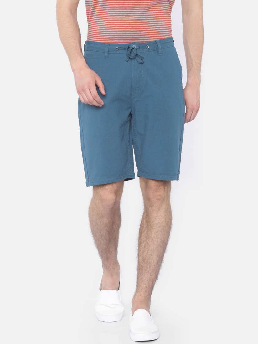 Buy Cherokee Men Blue Solid Regular Fit Regular Shorts Shorts for Men 3077084 Myntra