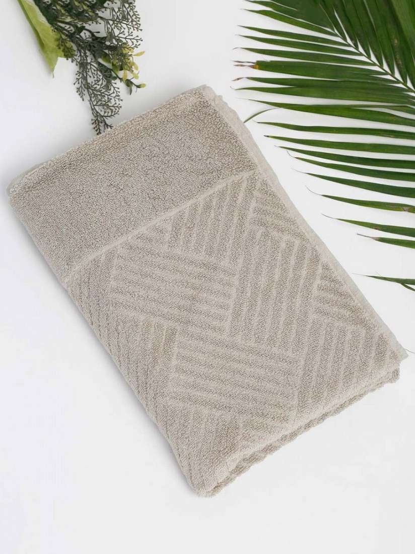 Buy Fabindia Palash Beige Striped Cotton 500 GSM Pile Bath Towel Bath Towels for Unisex 30778633 Myntra