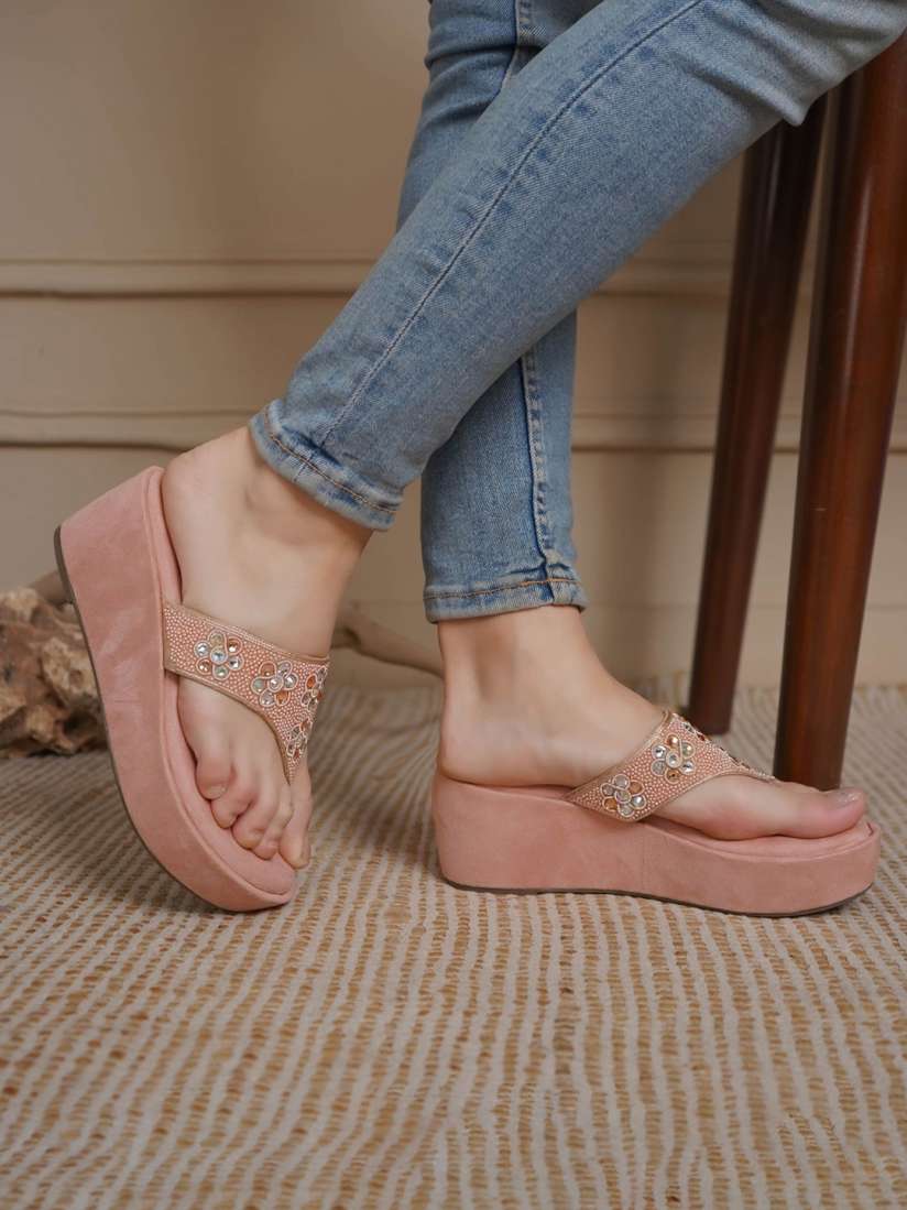 Buy Shezone Women Embellished Wedge Heels Sandals Heels for Women 30788623 Myntra
