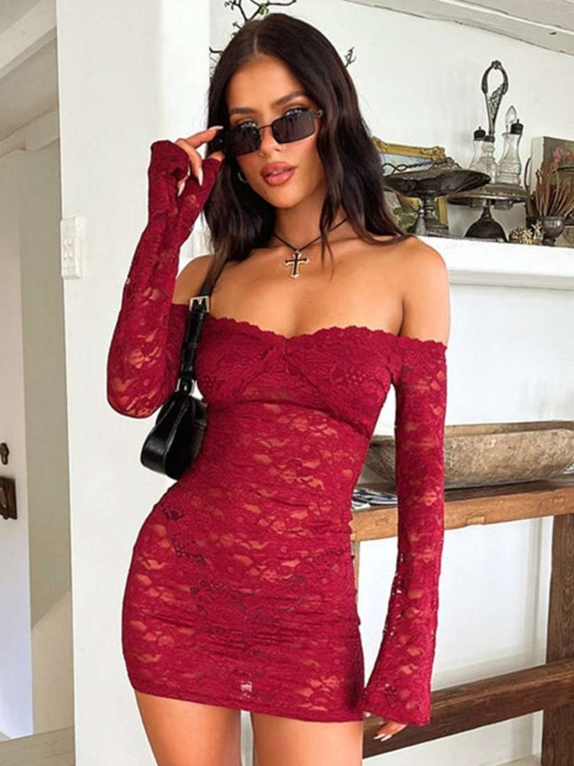 Bodycon Dress Red Dress With Bell Sleeves SheIn Women's Plus Size Applique  Sleeve Bodycon India Ubuy