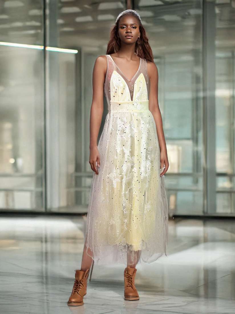 Floral embroidered maxi dress discount