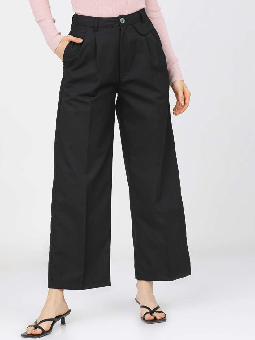 Buy Tokyo Talkies Women Straight Fit Trousers Trousers for Women 30824778 Myntra