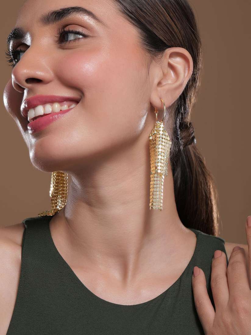 Mesh dangle earrings discount