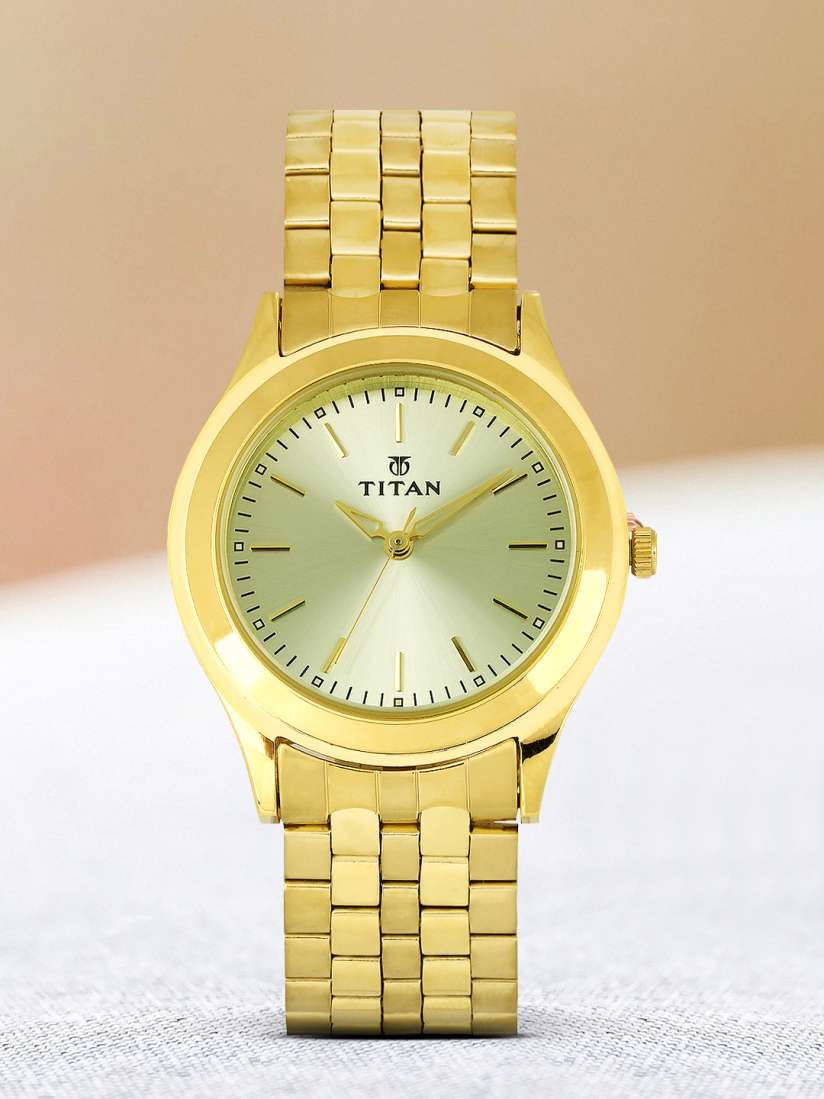 Buy Titan Men Muted Gold Toned Dial Watch 1648YM02 Watches for Men 308546 Myntra