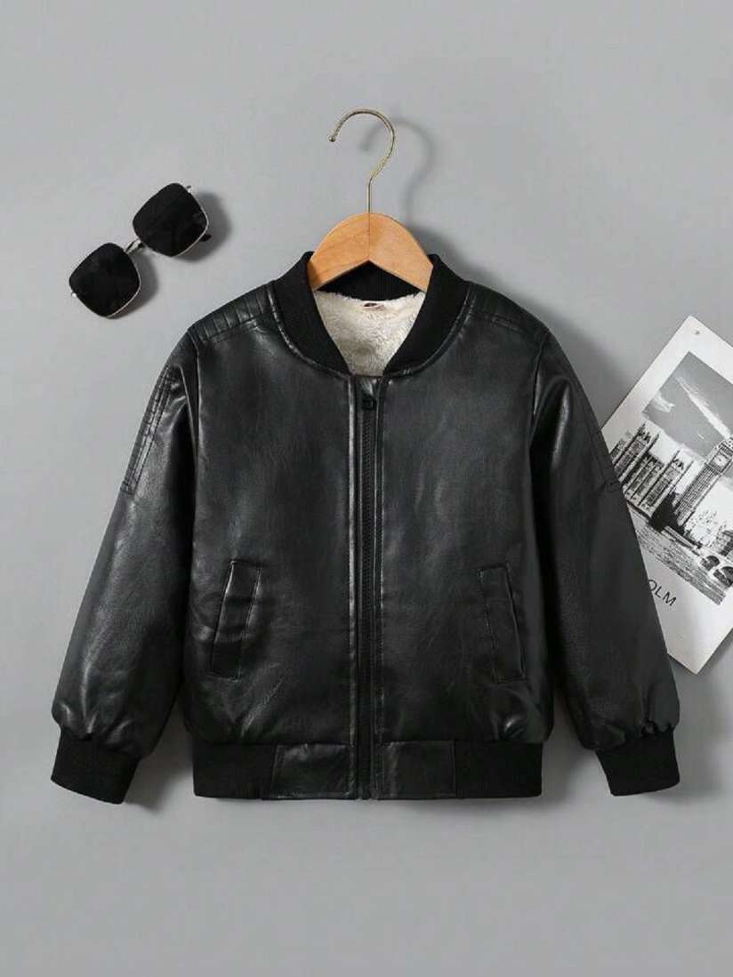 Buy BAESD Kids Unisex Solid Leather Jacket Jackets for Unisex Kids 30856356 Myntra