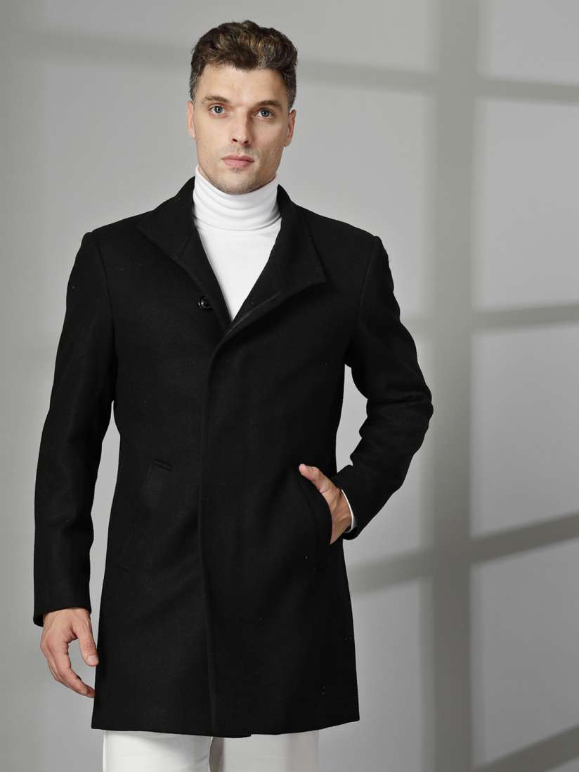 Mens single breasted pea coat shop