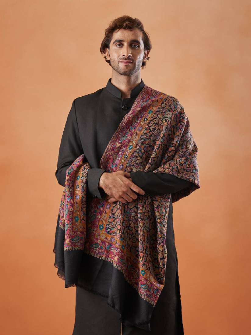 Buy Pashmoda Ethnic Motifs Woven Design Shawl Shawl for Men 30885295 Myntra