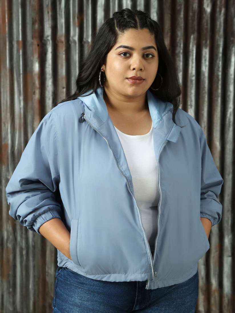 Plus Size Ladies Cropped Jacket Freeform By High Star Women Plus