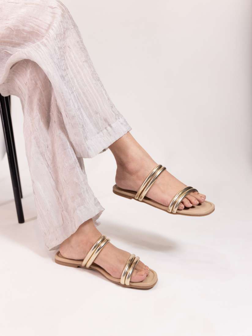 Buy CAI Twin Strap Flats Flats for Women 30904817 Myntra