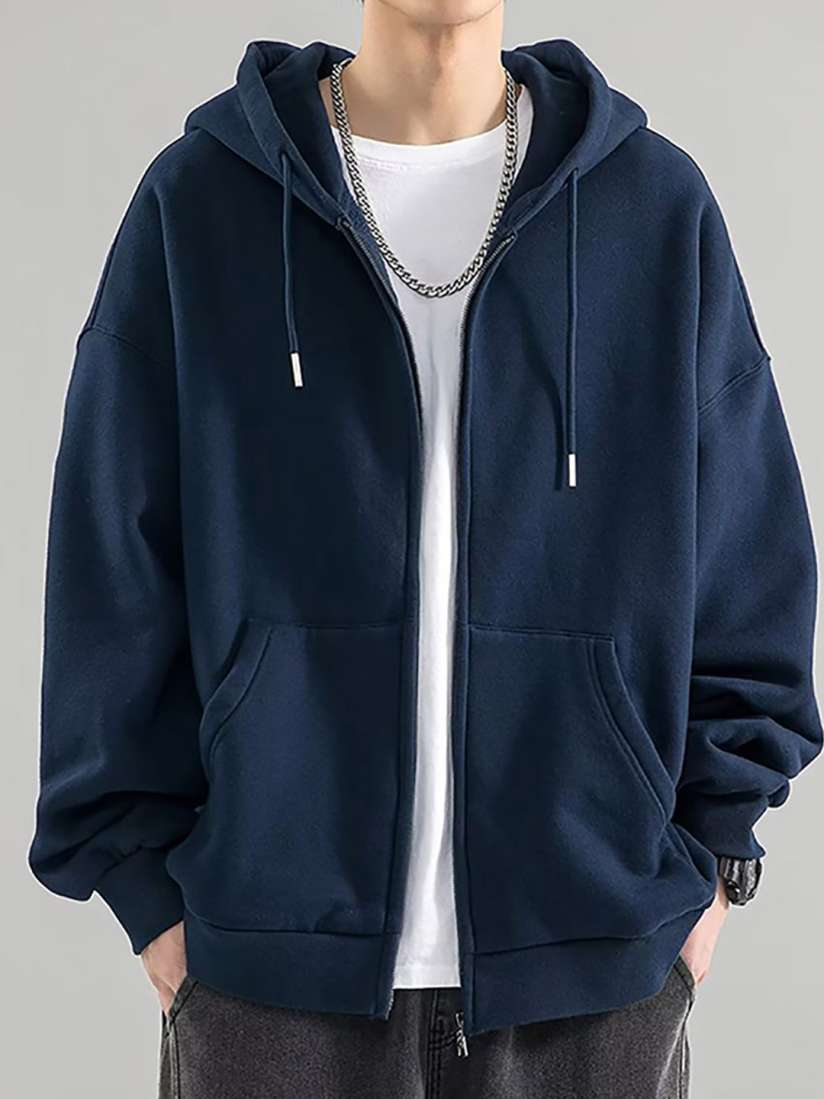 Buy StyleCast x Revolte Men Solid Hood Front Open Sweatshirt Sweatshirts for Men 30934285 Myntra