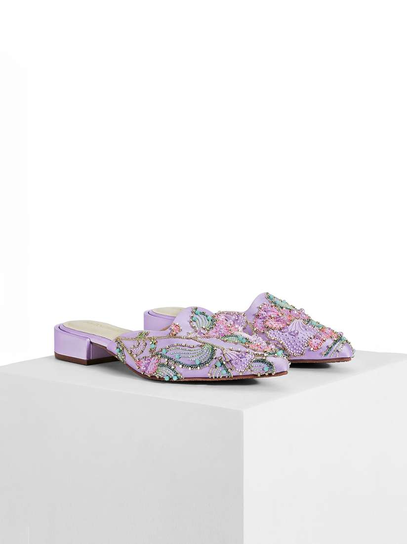 Buy Papa Don t Preach Women Woven Design Western Embellished Mules Flats Flats for Women 30960249 Myntra