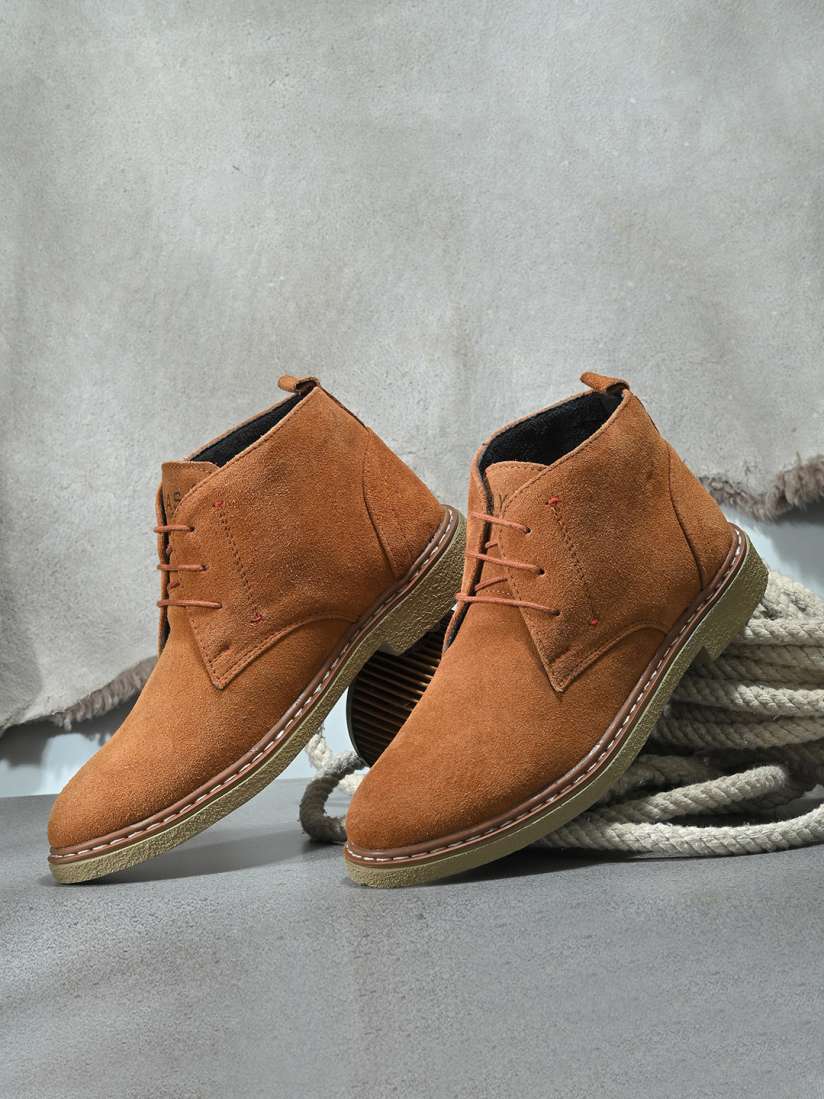 red tape tan boots