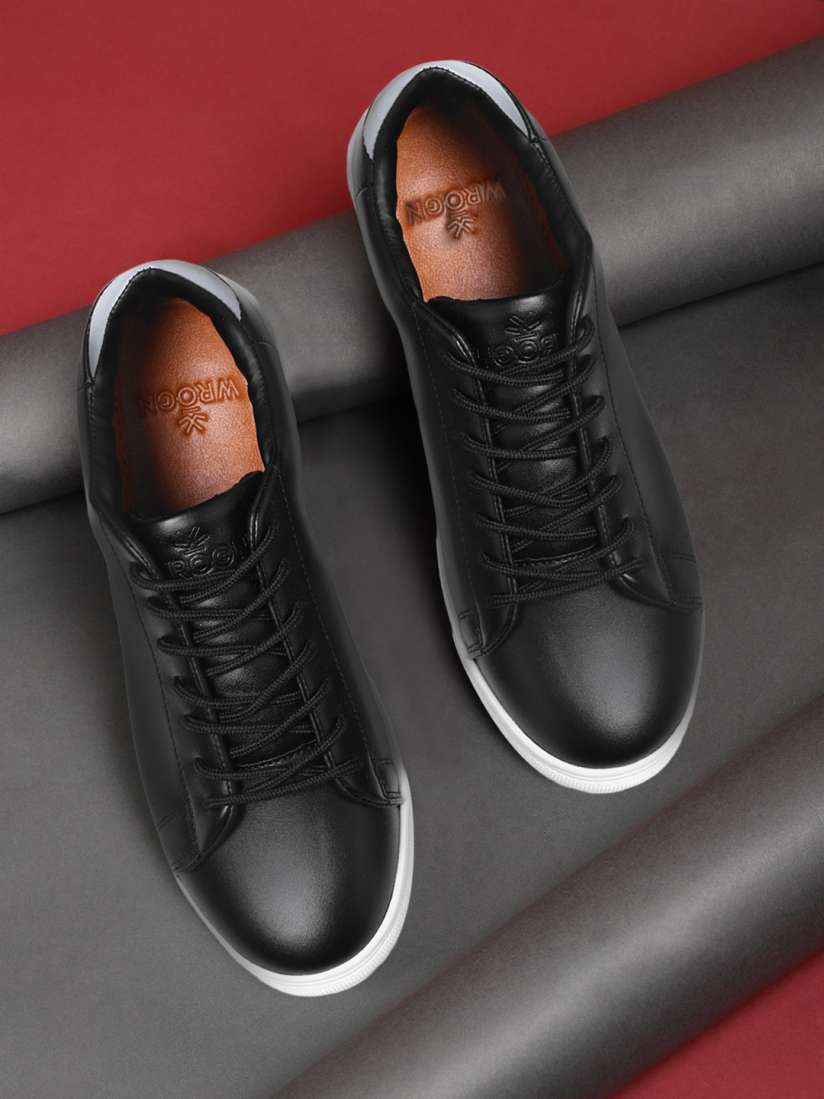 Wrogn men black sneakers top