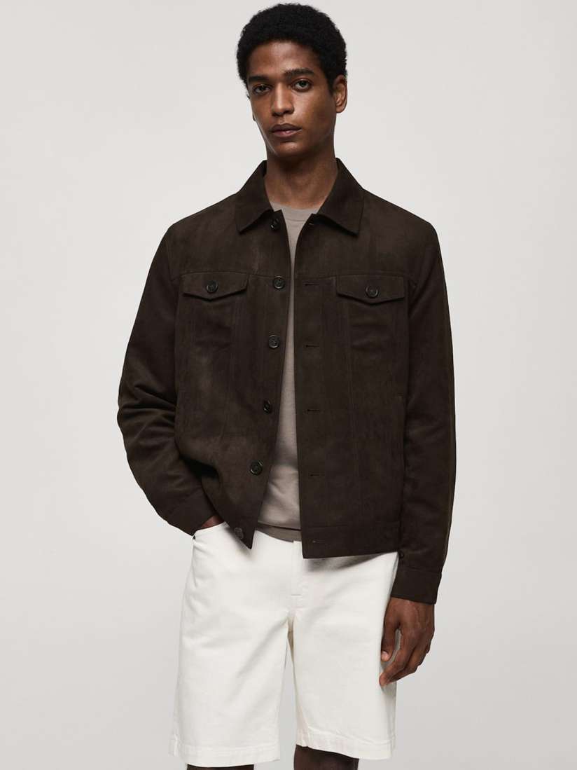 Mango mens suede jacket outlet