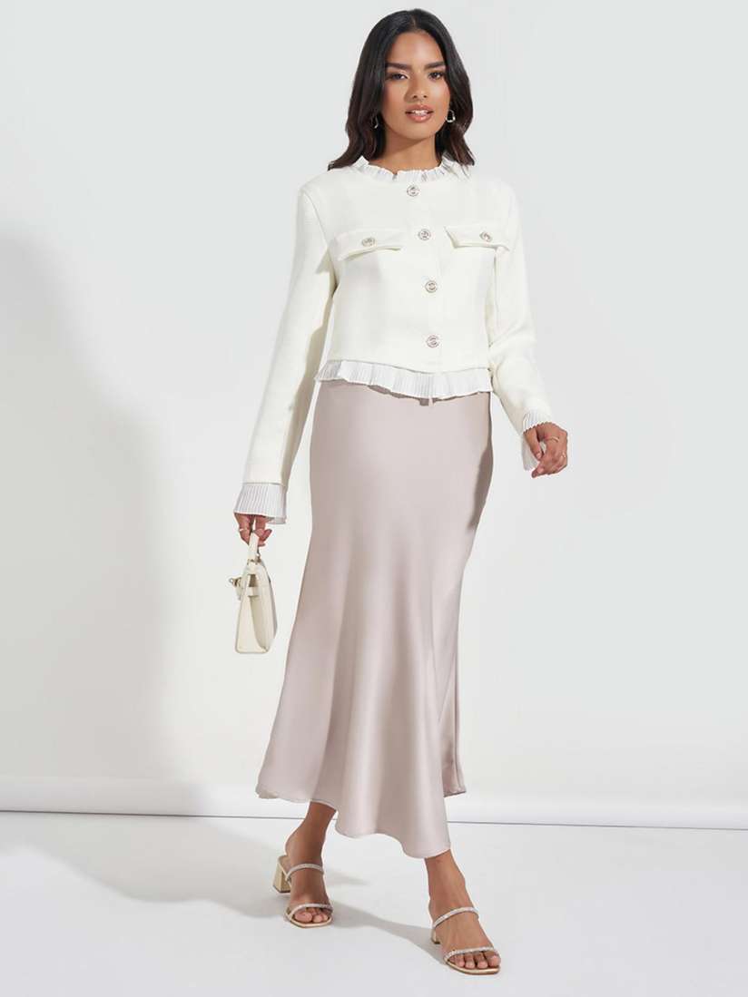 Buy Women Solid Regular Fit Short Length Jacket With Hem Detail Jackets for Women 31024192 Myntra