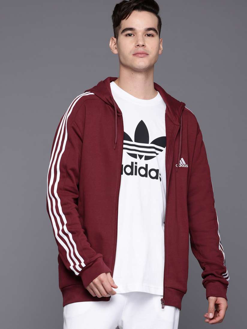 Adidas maroon hoodie mens deals