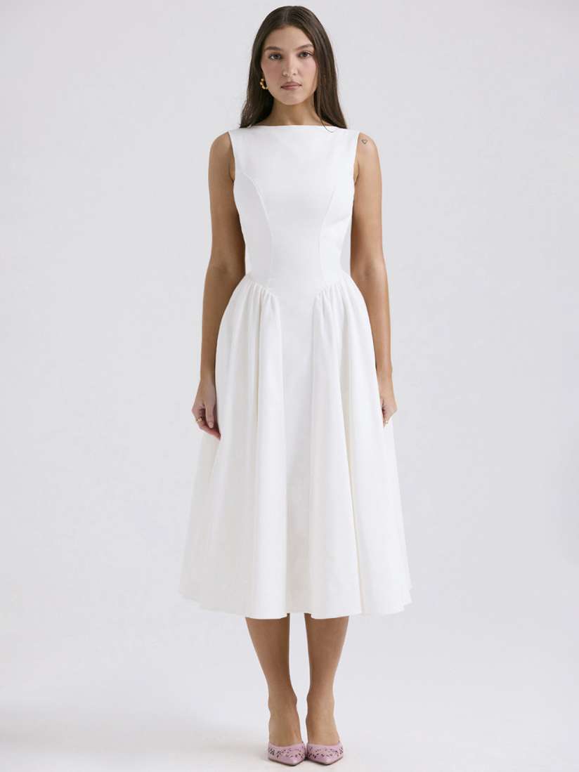 Buy LULU SKY Women White Backless Dress Dresses for Women 31070228 Myntra