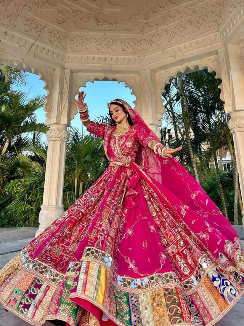 Buy MAHALASA Women Printed Mirror Work Ready to Wear Lehenga Unstitched Blouse With Dupatta Lehenga Choli for Women 31070832 Myntra