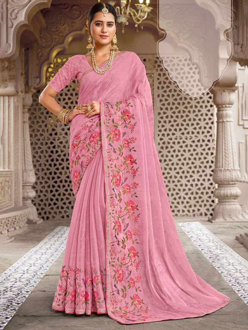 Buy Laxmipati Floral Embroidered Saree Sarees for Women 31096153 Myntra