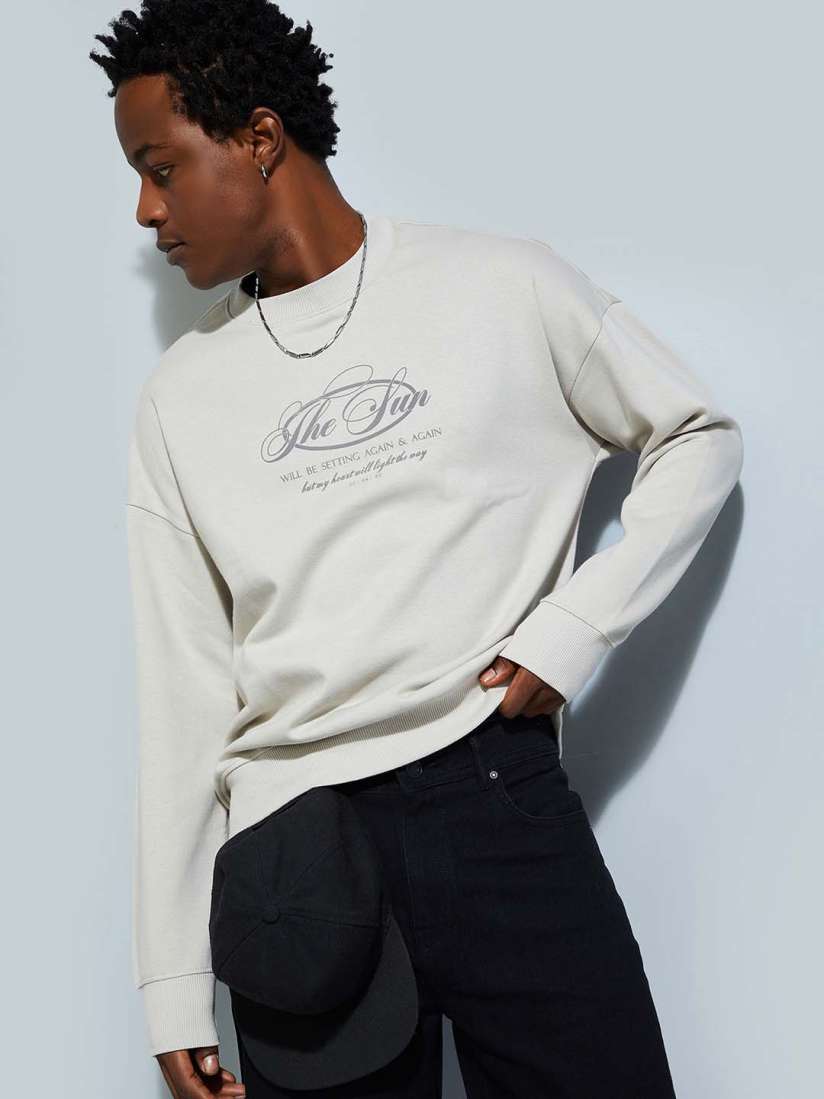 Buy max URB N Men Oversized Printed Sweatshirt Sweatshirts for Men 31099439 Myntra