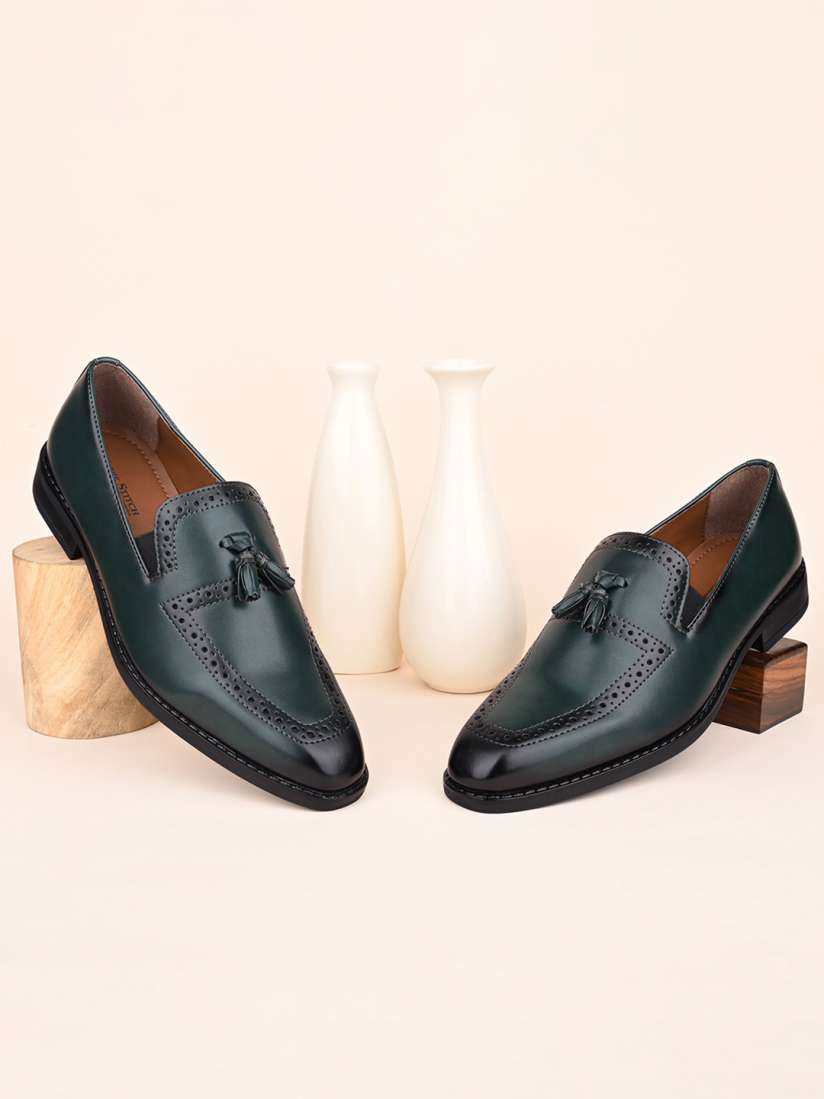 Formal green shoes sales