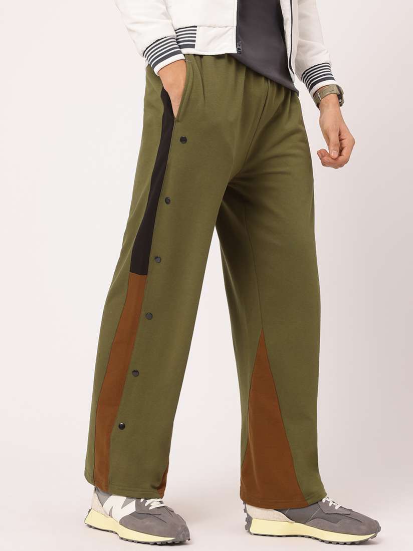 Buy Kook N Keech Men Casual Constructs Side Snap Buttons Track Pants Track Pants for Men 31118181 Myntra